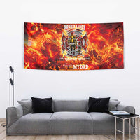 Firefighter Dad Tapestry a Hero in the Flames - a Light in Our Lives