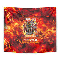 Firefighter Dad Tapestry a Hero in the Flames - a Light in Our Lives
