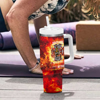 Firefighter Dad Tumbler With Handle a Hero in the Flames - a Light in Our Lives
