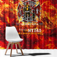 Firefighter Dad Window Curtain a Hero in the Flames - a Light in Our Lives
