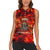 Firefighter Dad Women Sleeveless Polo Shirt a Hero in the Flames - a Light in Our Lives