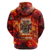 Firefighter Dad Zip Hoodie a Hero in the Flames - a Light in Our Lives