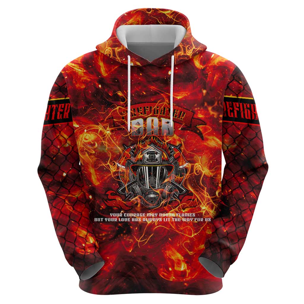 Firefighter Dad Zip Hoodie a Hero in the Flames - a Light in Our Lives