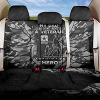 Veteran Fathers Day Back Car Seat Cover My Dad is Not Just a Veteran, He's My Hero - Wonder Print Shop