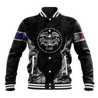 Veteran Fathers Day Baseball Jacket My Dad is Not Just a Veteran, He's My Hero - Wonder Print Shop