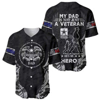 Veteran Fathers Day Baseball Jersey My Dad is Not Just a Veteran, He's My Hero - Wonder Print Shop