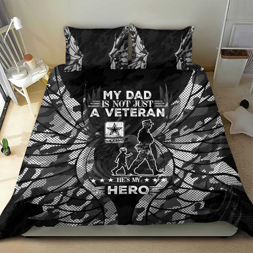 Veteran Fathers Day Bedding Set My Dad is Not Just a Veteran, He's My Hero - Wonder Print Shop