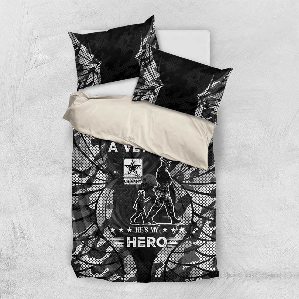 Veteran Fathers Day Bedding Set My Dad is Not Just a Veteran, He's My Hero - Wonder Print Shop