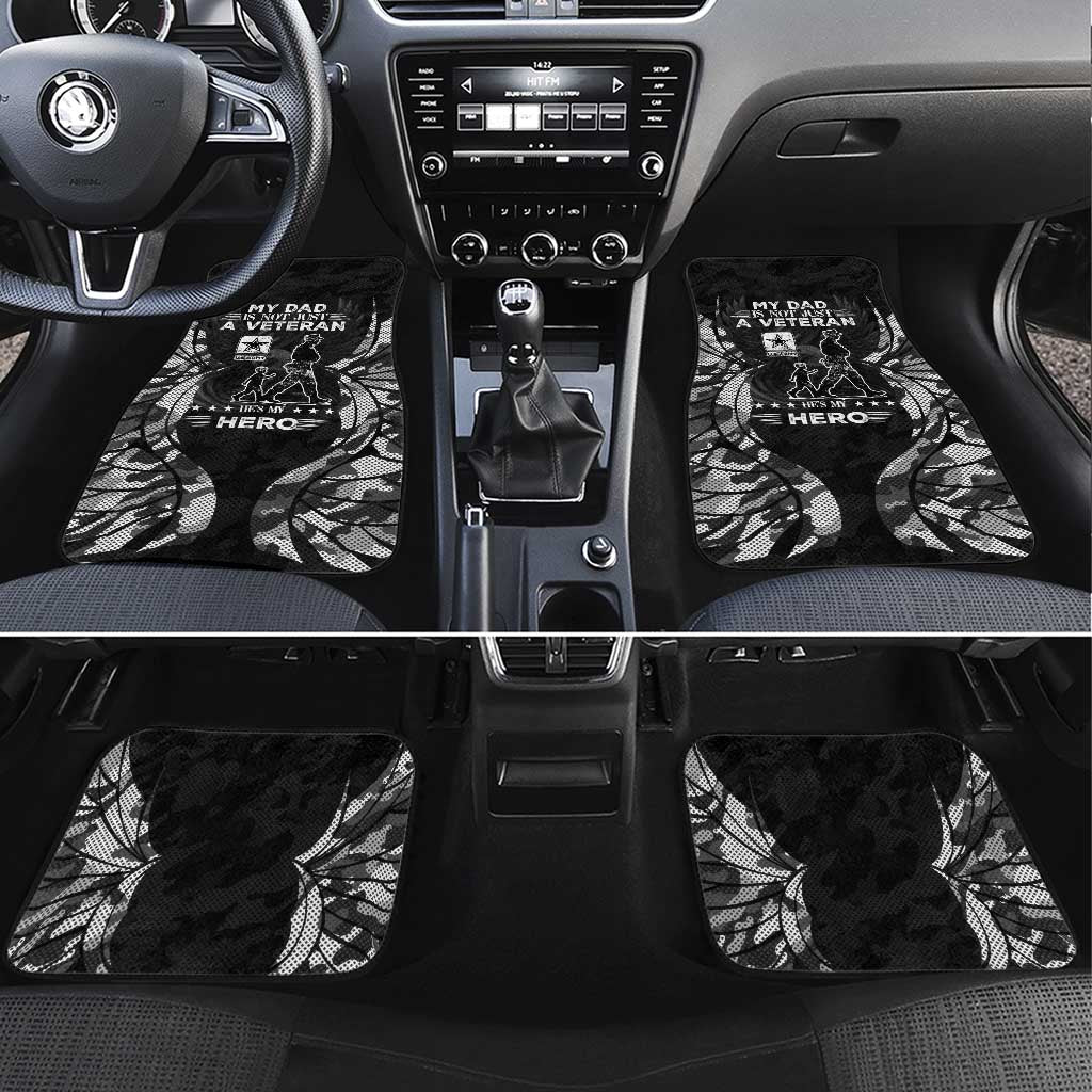 Veteran Fathers Day Car Mats My Dad is Not Just a Veteran, He's My Hero - Wonder Print Shop