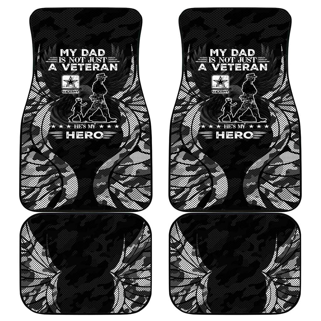 Veteran Fathers Day Car Mats My Dad is Not Just a Veteran, He's My Hero - Wonder Print Shop