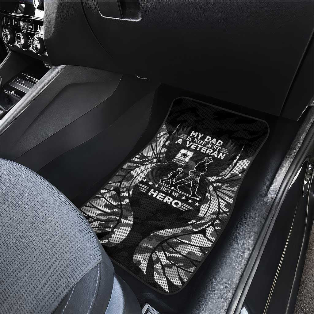 Veteran Fathers Day Car Mats My Dad is Not Just a Veteran, He's My Hero - Wonder Print Shop