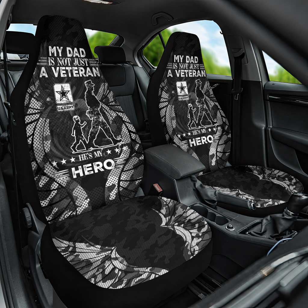Veteran Fathers Day Car Seat Cover My Dad is Not Just a Veteran, He's My Hero - Wonder Print Shop