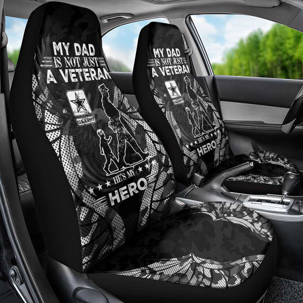 Veteran Fathers Day Car Seat Cover My Dad is Not Just a Veteran, He's My Hero - Wonder Print Shop