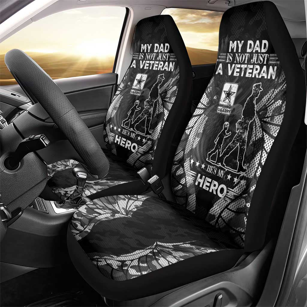 Veteran Fathers Day Car Seat Cover My Dad is Not Just a Veteran, He's My Hero - Wonder Print Shop