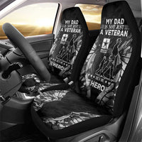 Veteran Fathers Day Car Seat Cover My Dad is Not Just a Veteran, He's My Hero - Wonder Print Shop