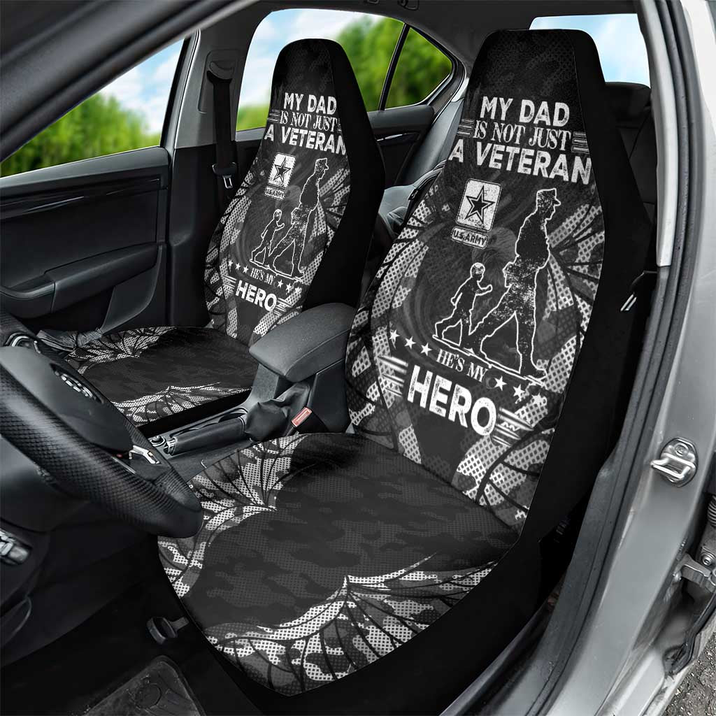 Veteran Fathers Day Car Seat Cover My Dad is Not Just a Veteran, He's My Hero - Wonder Print Shop