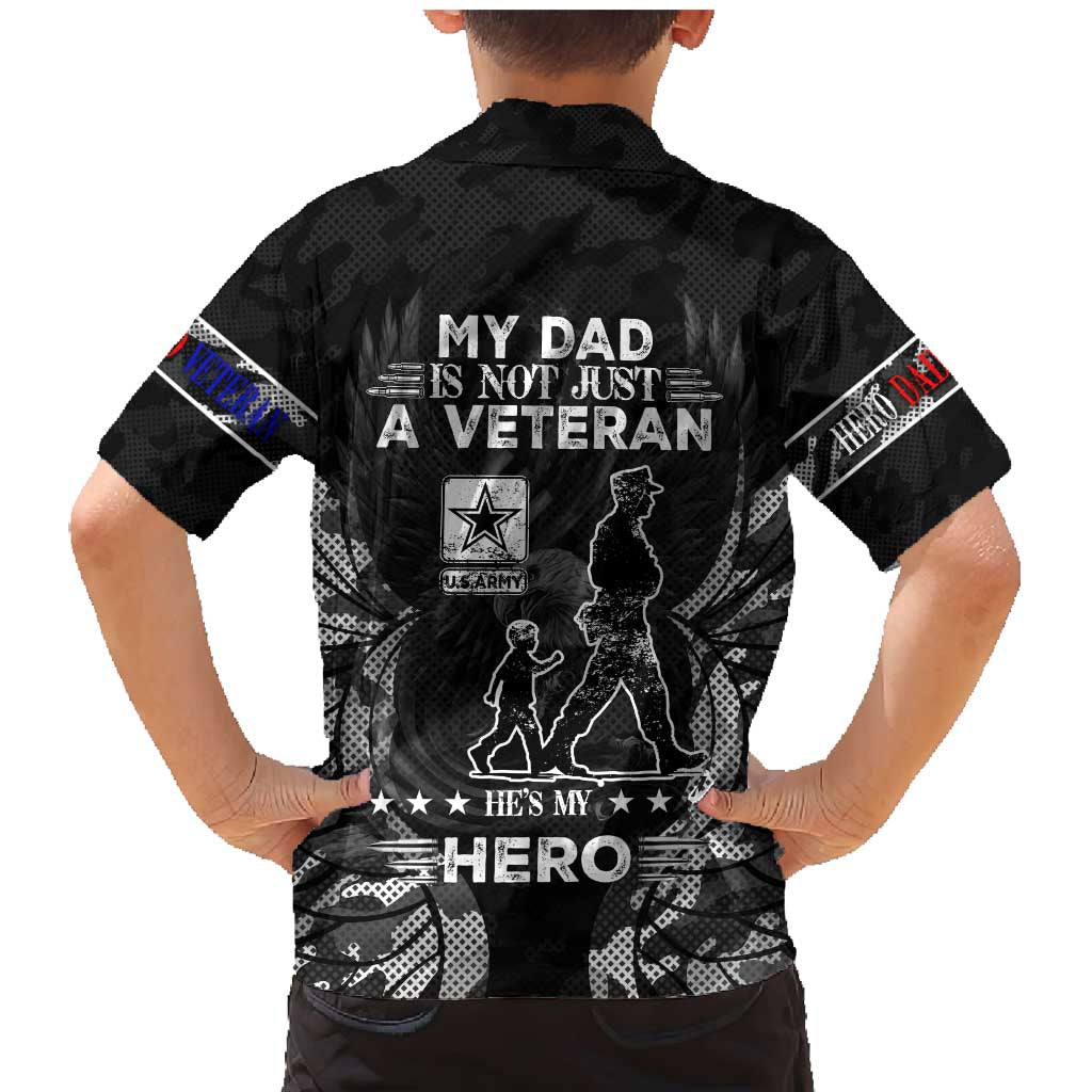 Veteran Fathers Day Family Matching Mermaid Dress and Hawaiian Shirt My Dad is Not Just a Veteran, He's My Hero - Wonder Print Shop