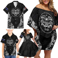 Veteran Fathers Day Family Matching Off Shoulder Short Dress and Hawaiian Shirt My Dad is Not Just a Veteran, He's My Hero - Wonder Print Shop