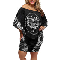 Veteran Fathers Day Family Matching Off Shoulder Short Dress and Hawaiian Shirt My Dad is Not Just a Veteran, He's My Hero - Wonder Print Shop