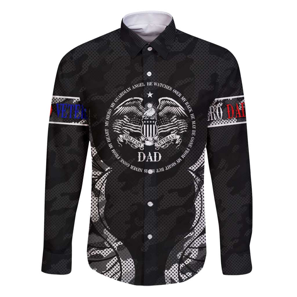 Veteran Fathers Day Family Matching Puletasi and Hawaiian Shirt My Dad is Not Just a Veteran, He's My Hero - Wonder Print Shop