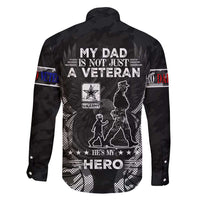 Veteran Fathers Day Family Matching Puletasi and Hawaiian Shirt My Dad is Not Just a Veteran, He's My Hero - Wonder Print Shop