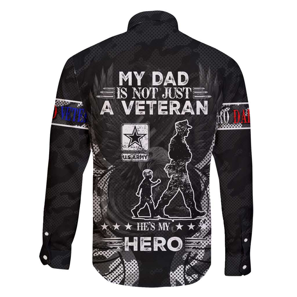 Veteran Fathers Day Family Matching Short Sleeve Bodycon Dress and Hawaiian Shirt My Dad is Not Just a Veteran, He's My Hero - Wonder Print Shop