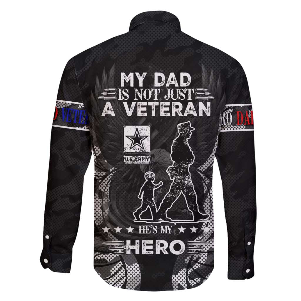 Veteran Fathers Day Family Matching Summer Maxi Dress and Hawaiian Shirt My Dad is Not Just a Veteran, He's My Hero - Wonder Print Shop