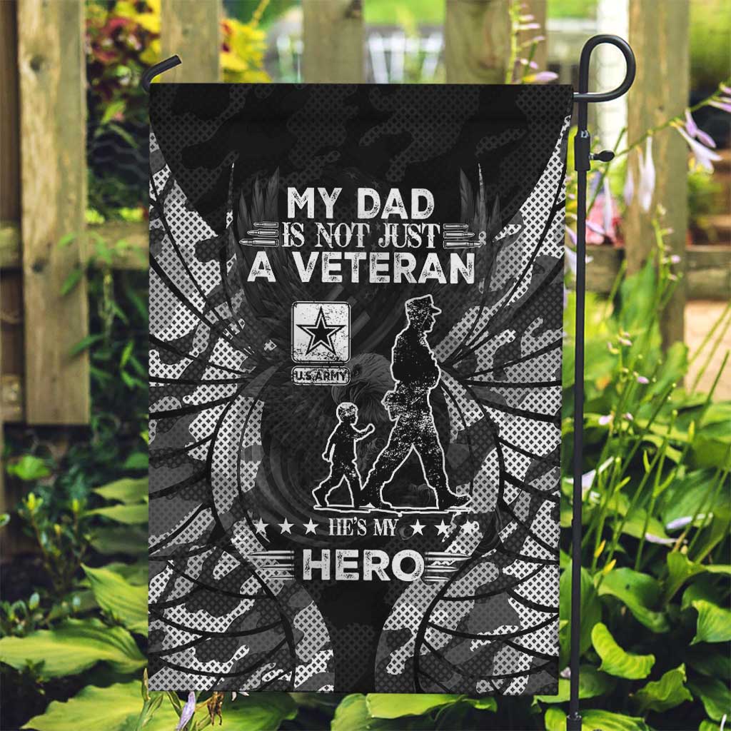 Veteran Fathers Day Garden Flag My Dad is Not Just a Veteran, He's My Hero - Wonder Print Shop