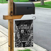 Veteran Fathers Day Garden Flag My Dad is Not Just a Veteran, He's My Hero - Wonder Print Shop