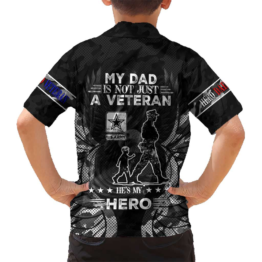 Veteran Fathers Day Hawaiian Shirt My Dad is Not Just a Veteran, He's My Hero - Wonder Print Shop