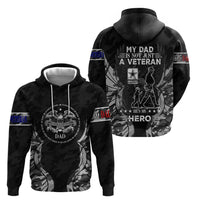 Veteran Fathers Day Hoodie My Dad is Not Just a Veteran, He's My Hero - Wonder Print Shop