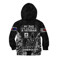 Veteran Fathers Day Kid Hoodie My Dad is Not Just a Veteran, He's My Hero - Wonder Print Shop