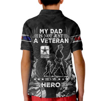 Veteran Fathers Day Kid Polo Shirt My Dad is Not Just a Veteran, He's My Hero - Wonder Print Shop