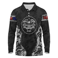 Veteran Fathers Day Long Sleeve Polo Shirt My Dad is Not Just a Veteran, He's My Hero - Wonder Print Shop