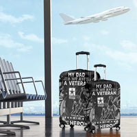 Veteran Fathers Day Luggage Cover My Dad is Not Just a Veteran, He's My Hero - Wonder Print Shop