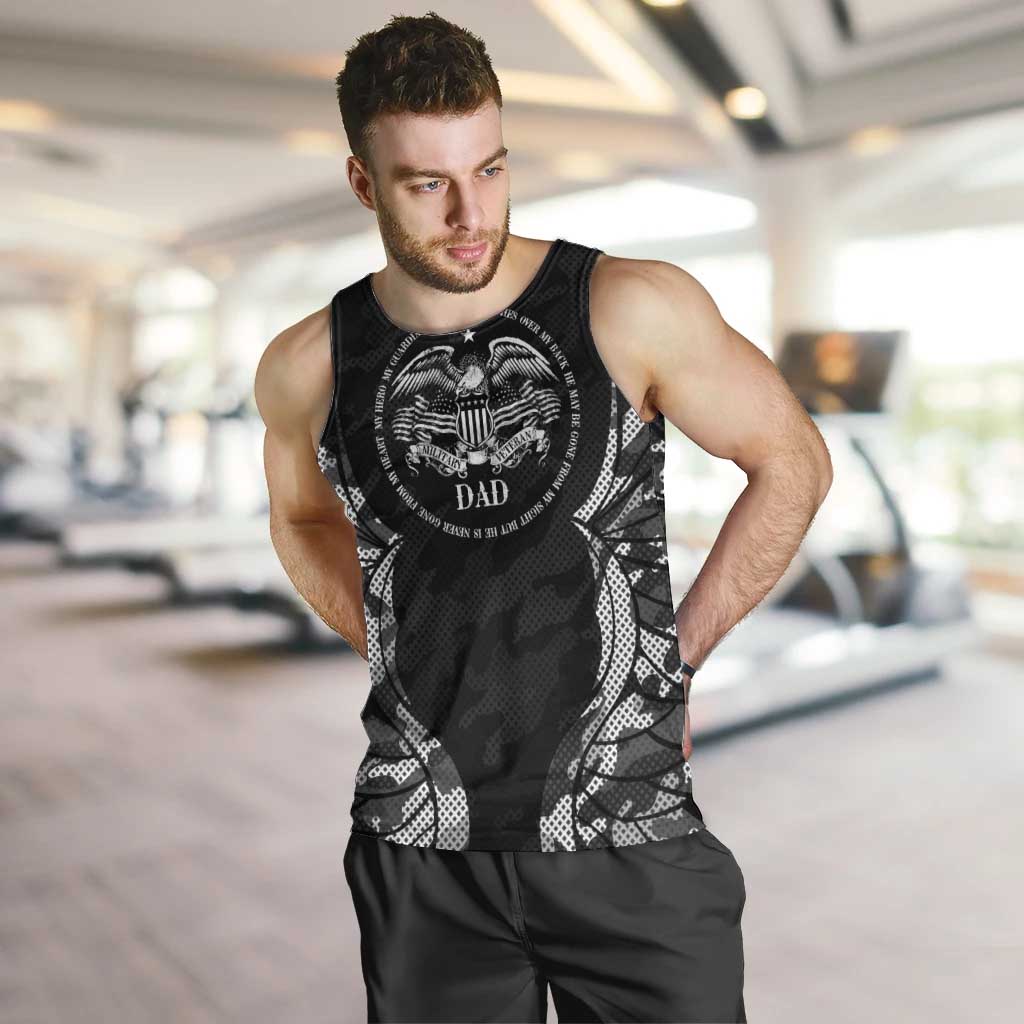 Veteran Fathers Day Men Tank Top My Dad is Not Just a Veteran, He's My Hero - Wonder Print Shop