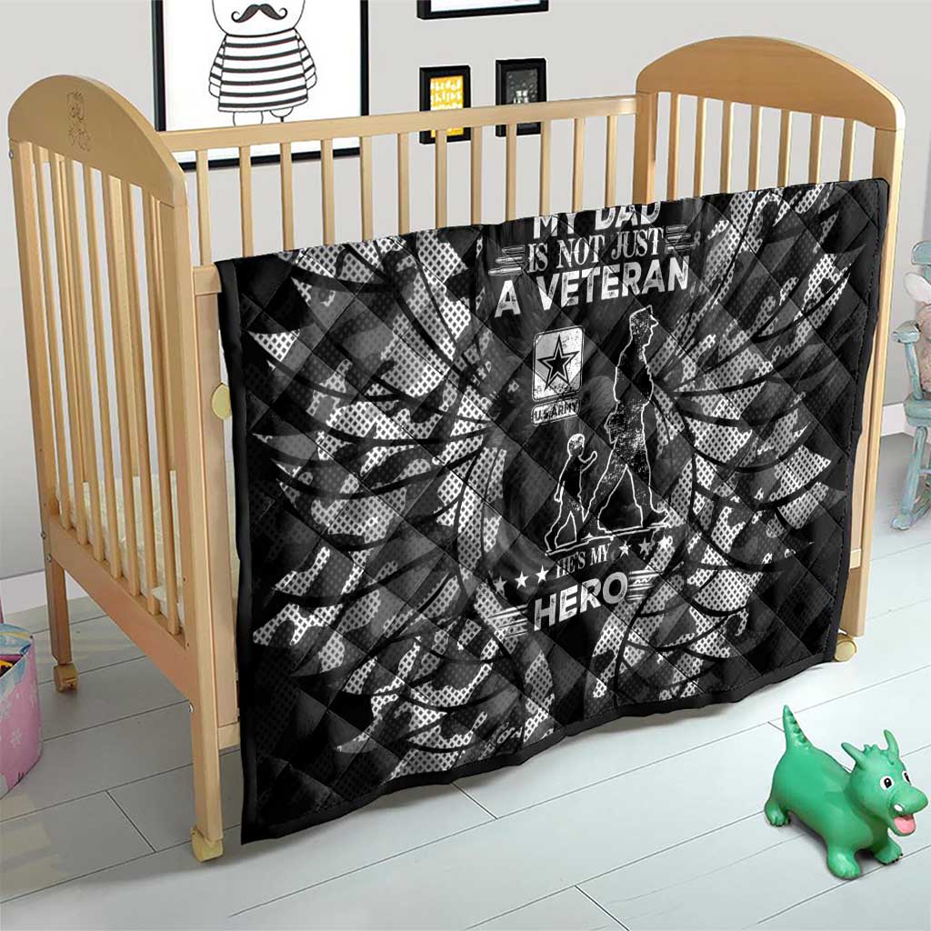 Veteran Fathers Day Quilt My Dad is Not Just a Veteran, He's My Hero - Wonder Print Shop