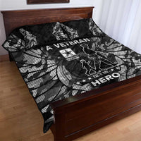 Veteran Fathers Day Quilt Bed Set My Dad is Not Just a Veteran, He's My Hero - Wonder Print Shop