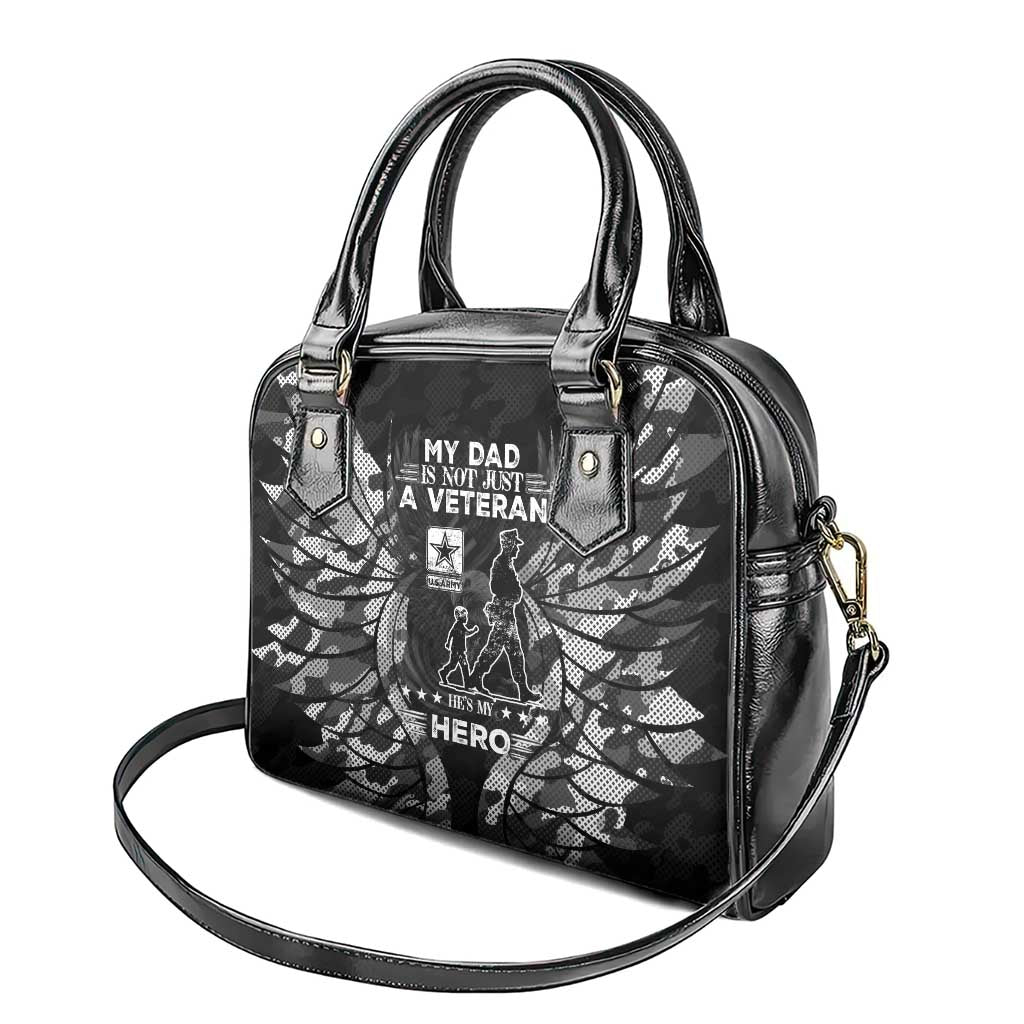 Veteran Fathers Day Shoulder Handbag My Dad is Not Just a Veteran, He's My Hero - Wonder Print Shop