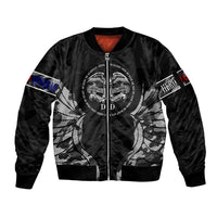 Veteran Fathers Day Sleeve Zip Bomber Jacket My Dad is Not Just a Veteran, He's My Hero - Wonder Print Shop