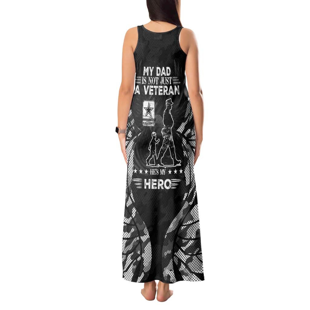 Veteran Fathers Day Tank Maxi Dress My Dad is Not Just a Veteran, He's My Hero - Wonder Print Shop