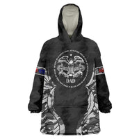 Veteran Fathers Day Wearable Blanket Hoodie My Dad is Not Just a Veteran, He's My Hero - Wonder Print Shop