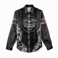 Veteran Fathers Day Women Casual Shirt My Dad is Not Just a Veteran, He's My Hero - Wonder Print Shop