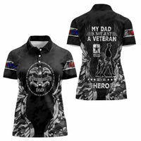 Veteran Fathers Day Women Polo Shirt My Dad is Not Just a Veteran, He's My Hero - Wonder Print Shop