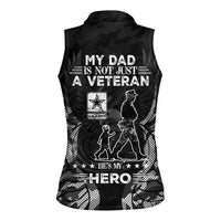 Veteran Fathers Day Women Sleeveless Polo Shirt My Dad is Not Just a Veteran, He's My Hero - Wonder Print Shop