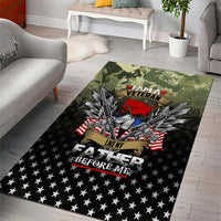 Veteran Dad Area Rug I Am a Veteran Like My Father Before Me