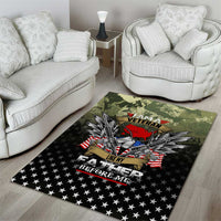 Veteran Dad Area Rug I Am a Veteran Like My Father Before Me