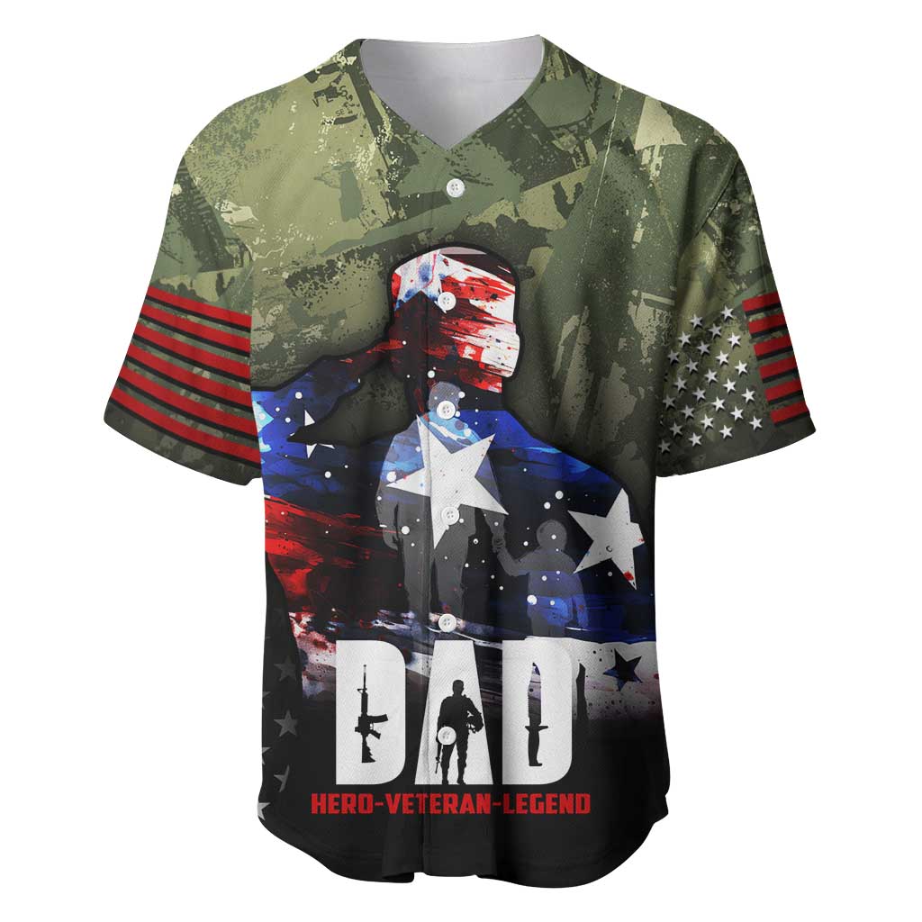 Veteran Dad Baseball Jersey I Am a Veteran Like My Father Before Me