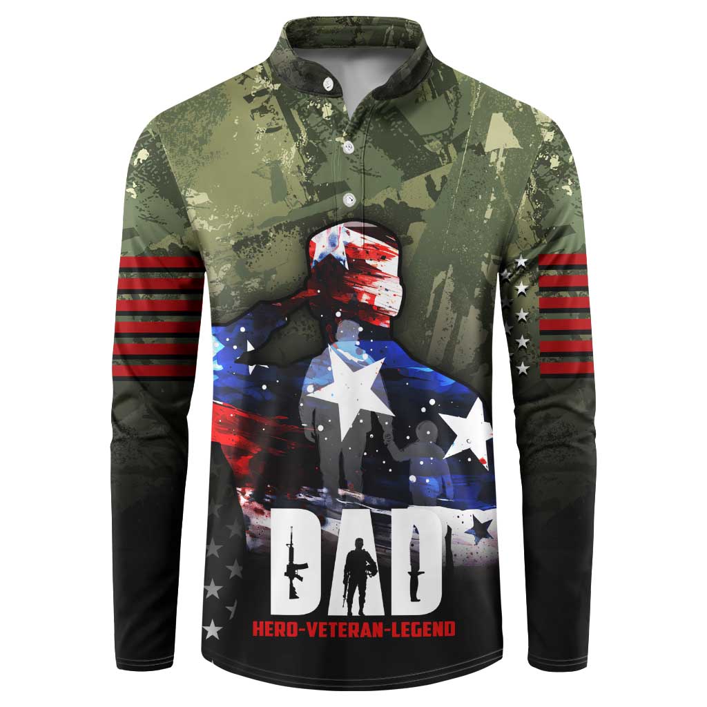 Veteran Dad Button Sweatshirt I Am a Veteran Like My Father Before Me