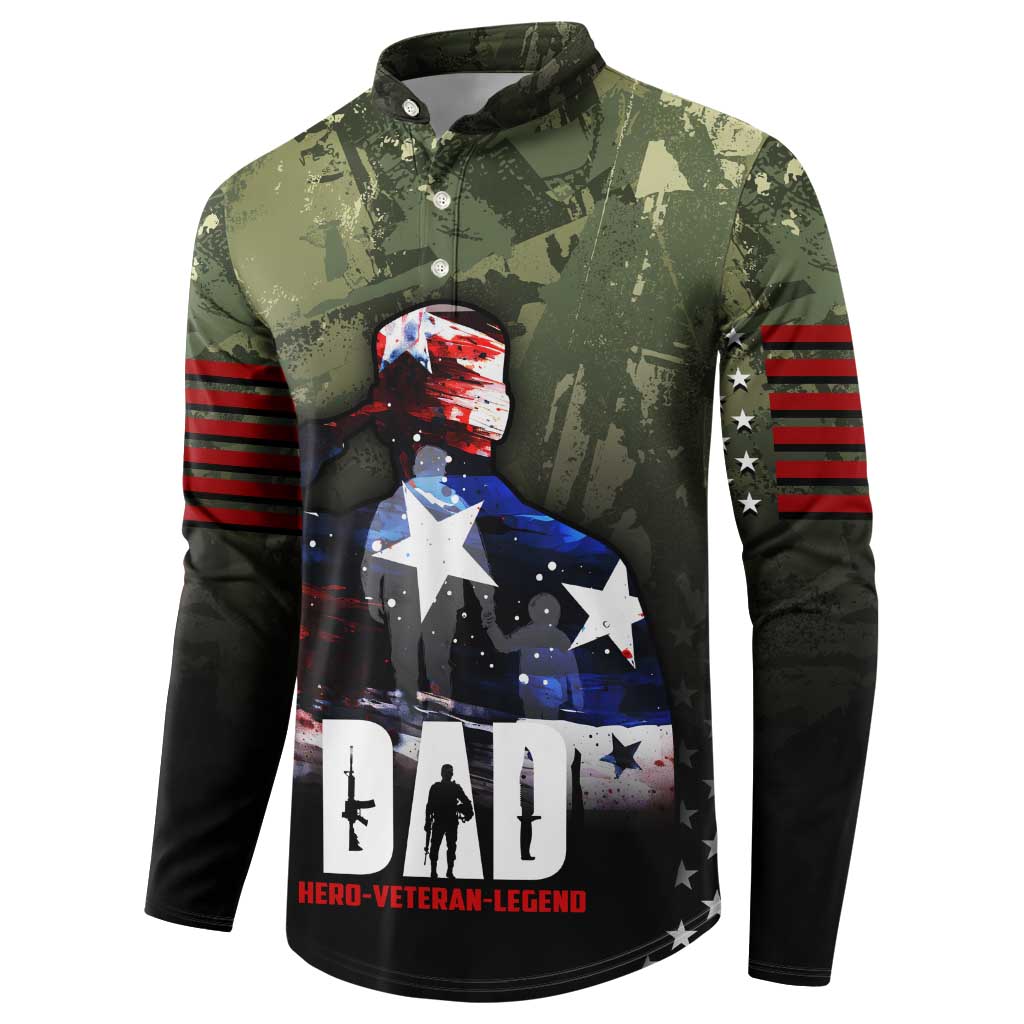 Veteran Dad Button Sweatshirt I Am a Veteran Like My Father Before Me